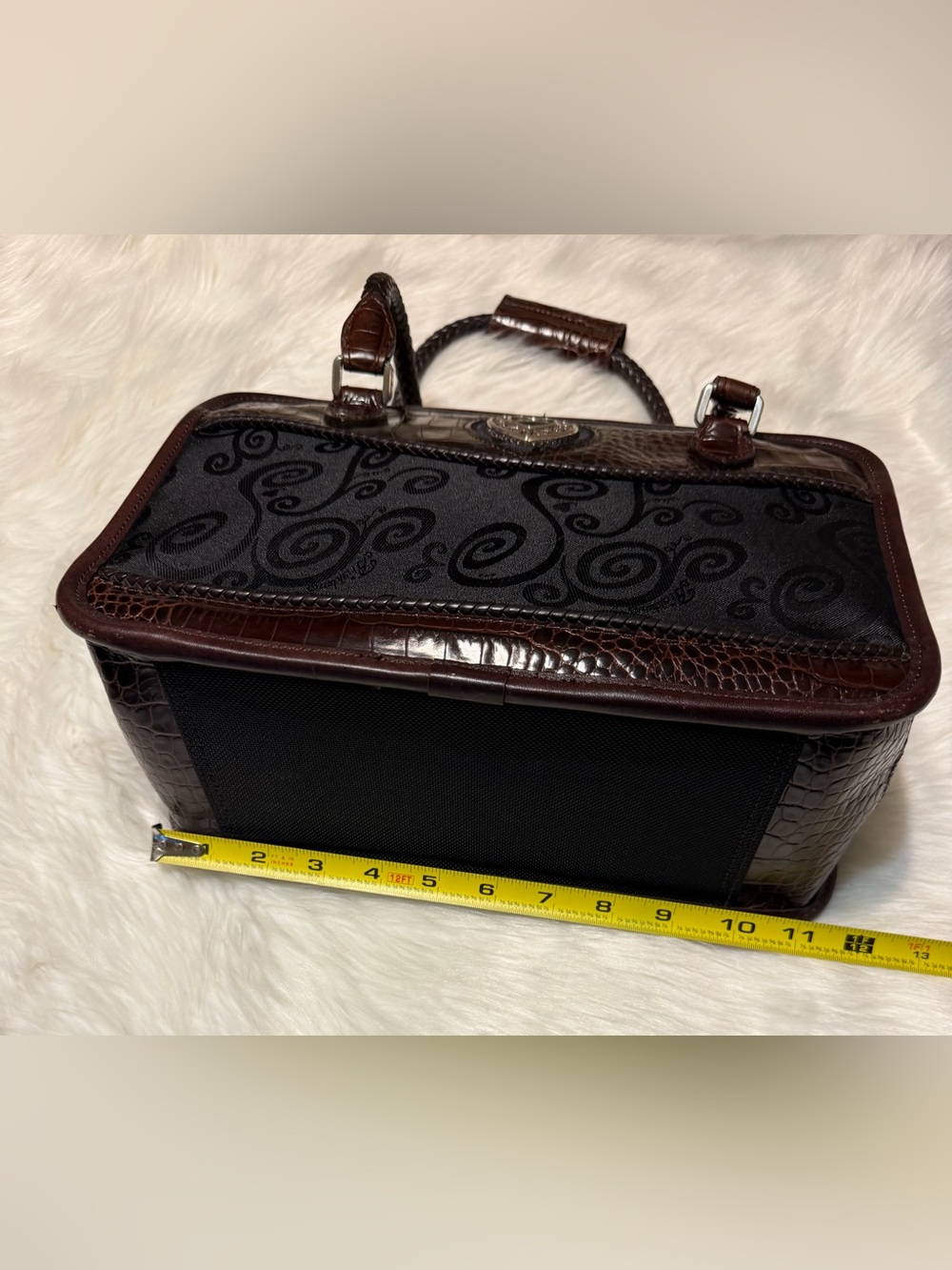 Brighton Vintage Discontinued Lansky Travel Cosmetic Heart Accent Bag - Picture 10 of 14